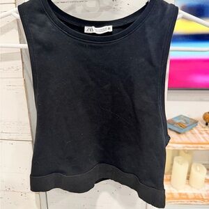 Zara Classic Black Crop Top